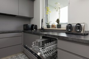Apartment, 1 Bedroom, Balcony | Private kitchen - Stylish Apartment With AC by Renters (Warsaw)