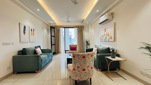 Living area - BluO 3BHK Golf Course Road Balcony Lift  (Gurugram)