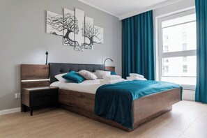 Comfort-Apartment, 1 Schlafzimmer, Balkon | Allergikerbettwaren, Bügeleisen/Bügelbrett, kostenloses WLAN