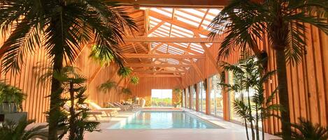 Indoor pool, a heated pool