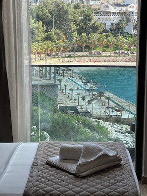 华丽双床房 | 客房内保险箱、办公桌、遮光窗帘、熨斗/熨板