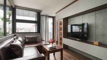 Familie maisonnette, 1 kingsize bed met slaapbank | 1 slaapkamer, luxe beddengoed, geluiddichte muren, gratis wifi