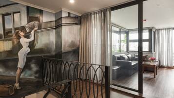 Familie maisonnette, 1 kingsize bed met slaapbank | 1 slaapkamer, luxe beddengoed, geluiddichte muren, gratis wifi