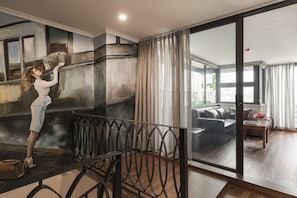 Nhà Duplex dành cho gia đình, 1 giường cỡ king và sofa giường | 1 phòng ngủ, bộ đồ giường cao cấp, phòng cách âm
