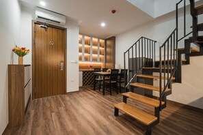 Duplex família, 1 cama King e sofá-cama | Cozinha privada | Geladeira