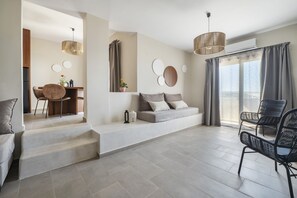 Apartment, 2 Bedrooms, Sea View | Living area - Casa di Demezzo (Sitia)