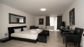 Basic Apartment | Desk, laptop workspace, blackout drapes, soundproofing