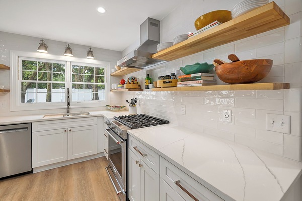 View to the Oaks from the kitchen sink