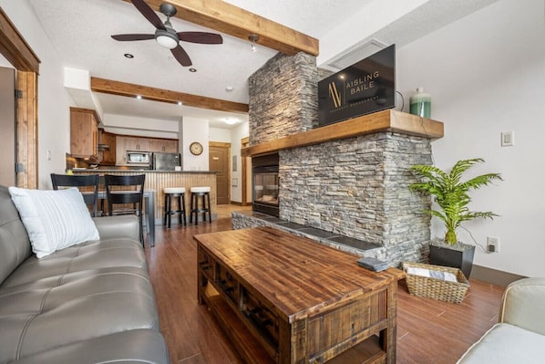 TV connectée, cheminée