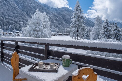 Apartment overlooking the Mont Blanc range.