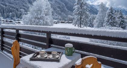 Apartment overlooking the Mont Blanc range.