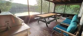 Beautiful house on the lake with a boat launch.