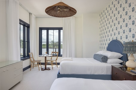 Deluxe Double Room, 2 Queen Beds, River View | Hypo-allergenic bedding, in-room safe, blackout drapes, free WiFi