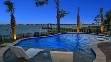 Outdoor pool, a heated pool