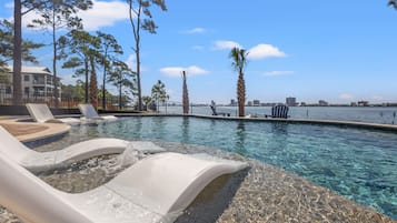 Outdoor pool, a heated pool