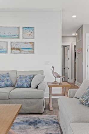 Smart TV, fireplace, printers