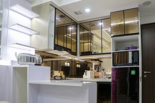 Apartment | Private kitchen | Full-size fridge, stovetop