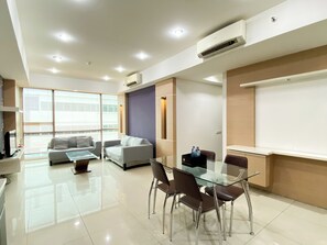 In-room dining - Modern Look And Comfort 2Br Kemang Village Apartment (Jakarta)