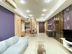 Apartment | Living area - Modern Look And Comfort 2Br Kemang Village Apartment (Jakarta)