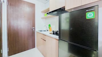 Studio | Bếp riêng | Tủ lạnh, bếp nấu