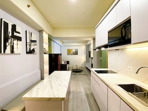 Apartment | Private kitchen | Full-size fridge, stovetop - Best Homey 2Br At Meikarta Apartment (Cikarang)