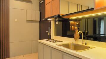 Apartemen | Dapur pribadi | Lemari es besar dan kompor