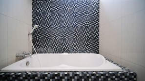 Apartment | Bathroom | Separate tub and shower, towels - Spacious And Homey 2Br At The Via And The Vue Apartment (Surabaya)