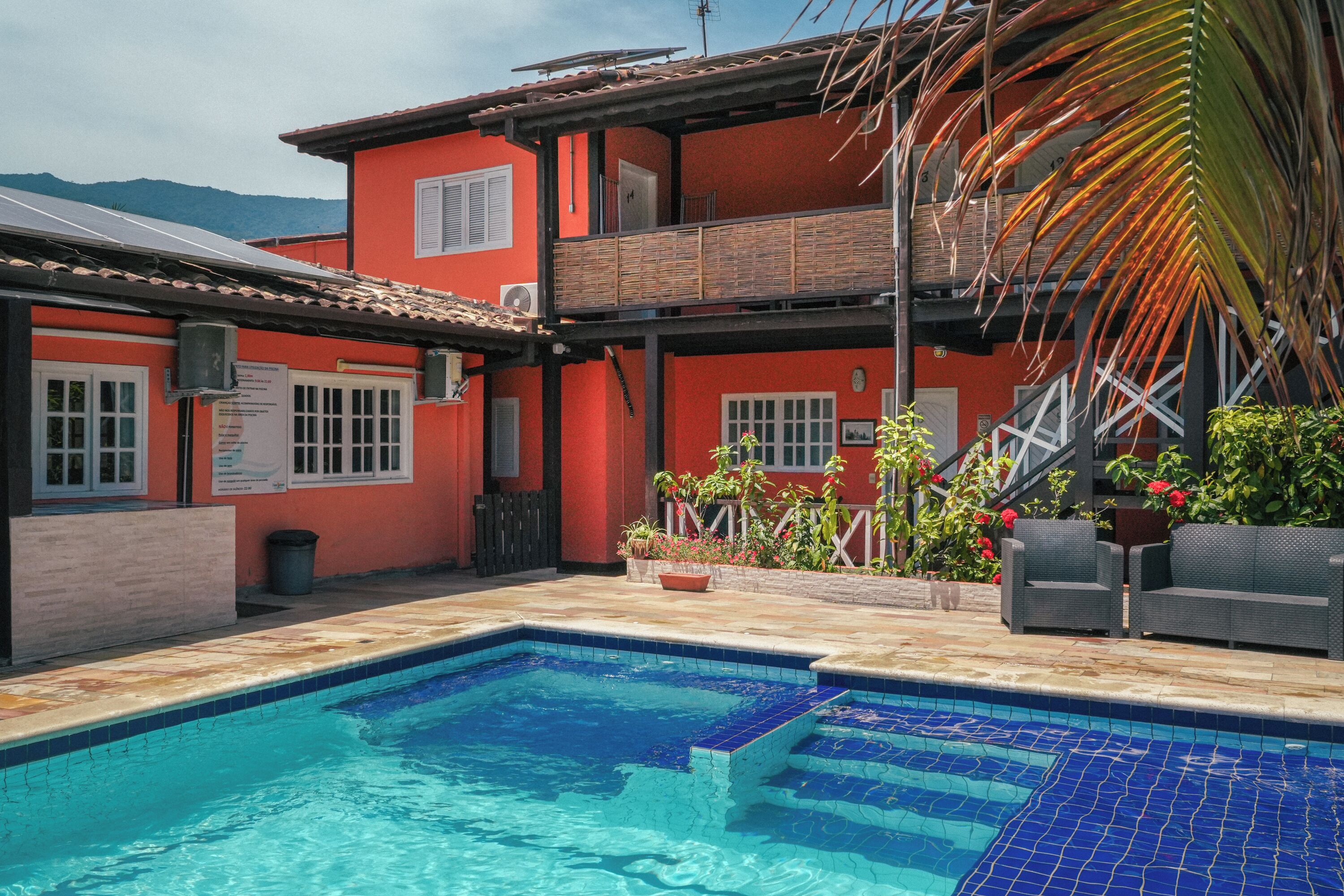 Outdoor pool, open 8:00 AM to 10:00 PM, pool umbrellas, sun loungers