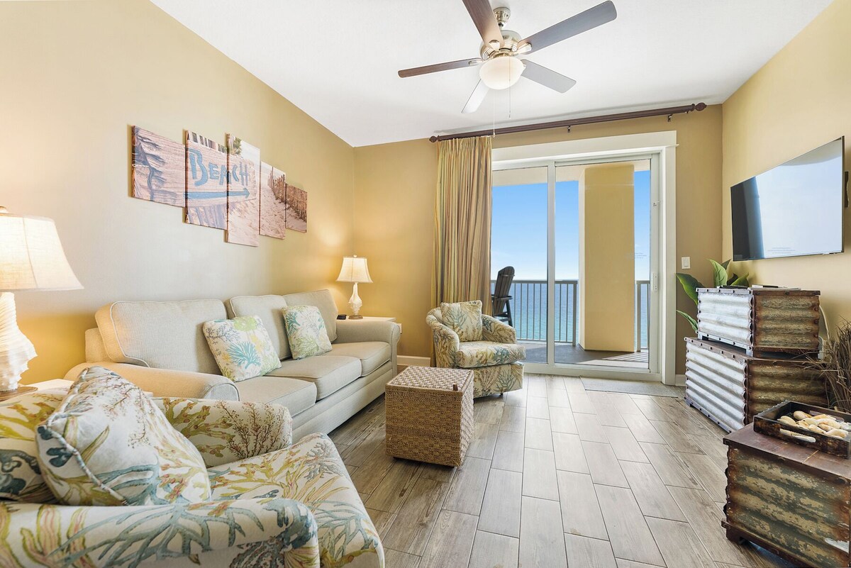 Grand Panama 1408. 2 Bedroom Direct Gulf Front. Beach Chair Service Included!