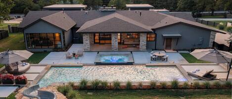 Outdoor pool, a heated pool