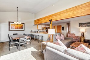 Smart TV, fireplace, DVD player, books - One Bdrm Condo. AMAZING VIEWS. On bus route. Pet friendly. (Breckenridge)