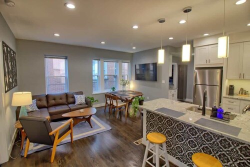 Chic 3BR Gem | TG Park | Patio+Yard+W/D+Workspace