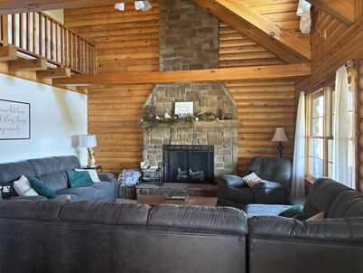 Cozy cabin on the hill with amazing surroundings.