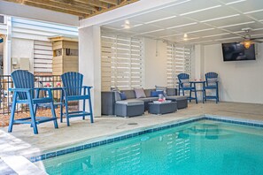 A heated pool