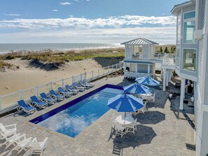 A heated pool - Royal Shell North | Oceanfront | Private Pool and Hot Tub (Virginia Beach)