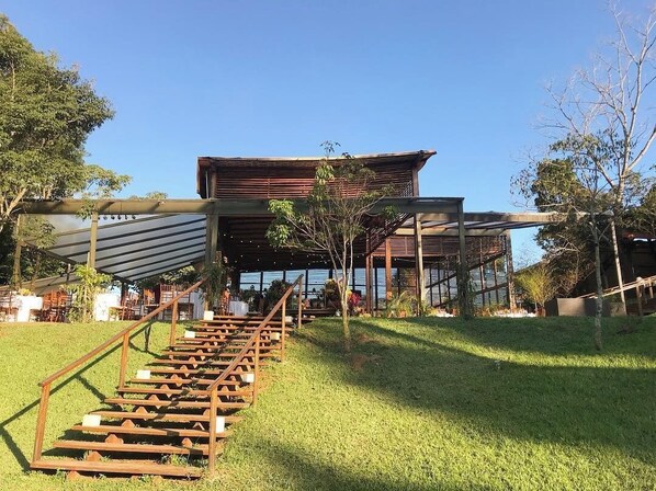 Outdoor wedding area
