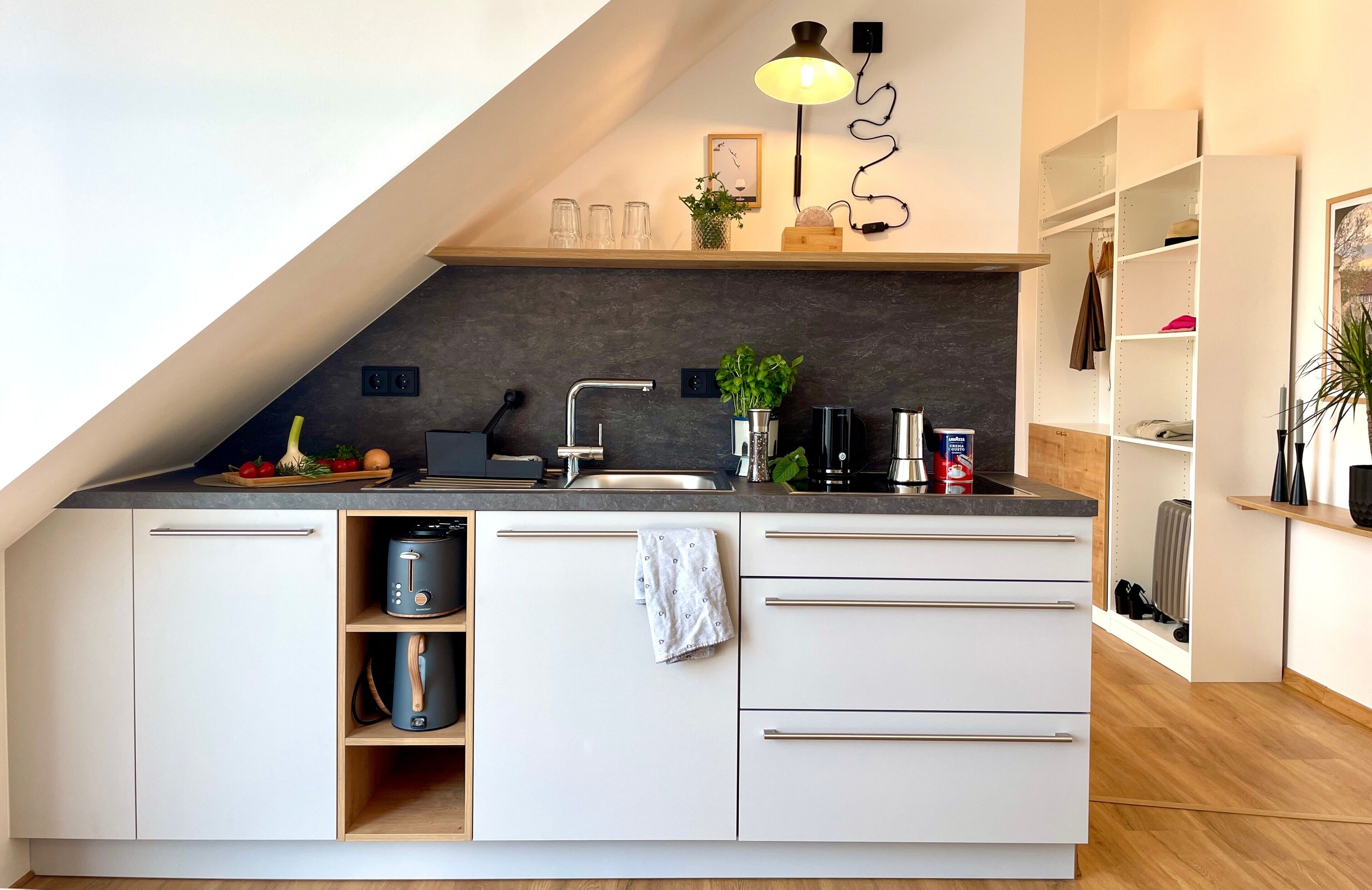 Kühlschrank, Ofen, Herdplatte, Geschirrspüler