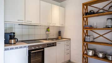 Fridge, oven, stovetop, dishwasher