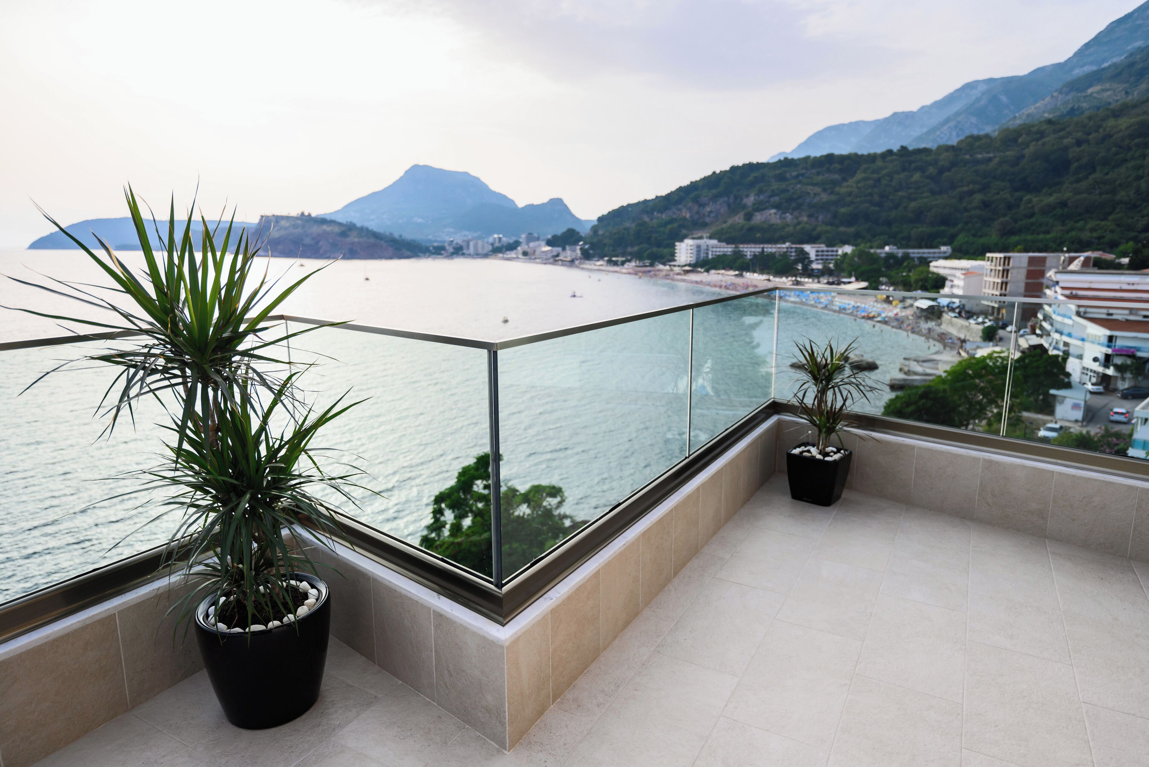 Ático Premium, 1 cama de matrimonio grande con sofá cama, vistas al mar | Terraza o patio
