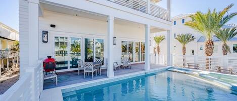 A heated pool
