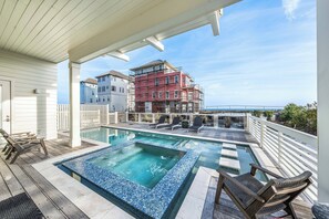 A heated pool