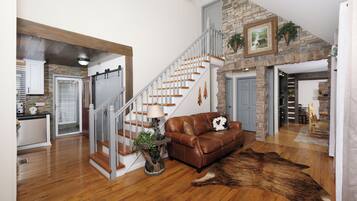 Smart TV, fireplace, video games, books