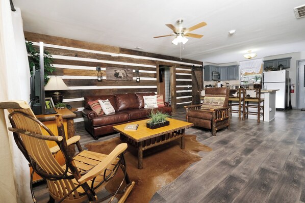 Smart TV, fireplace, video games