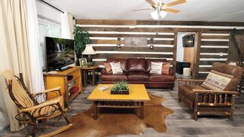 Smart TV, fireplace, video games