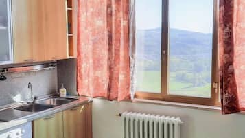 Fridge, cookware/dishes/utensils