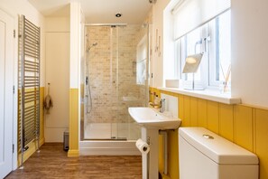 Bathtub, hair dryer, towels