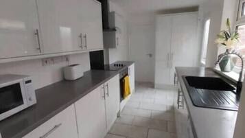 Fridge, microwave, oven, toaster