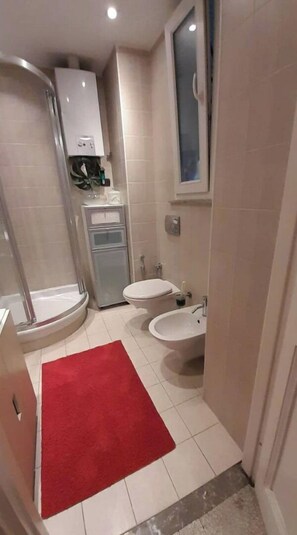 Haartrockner, Handtücher, Seife, Toilettenpapier