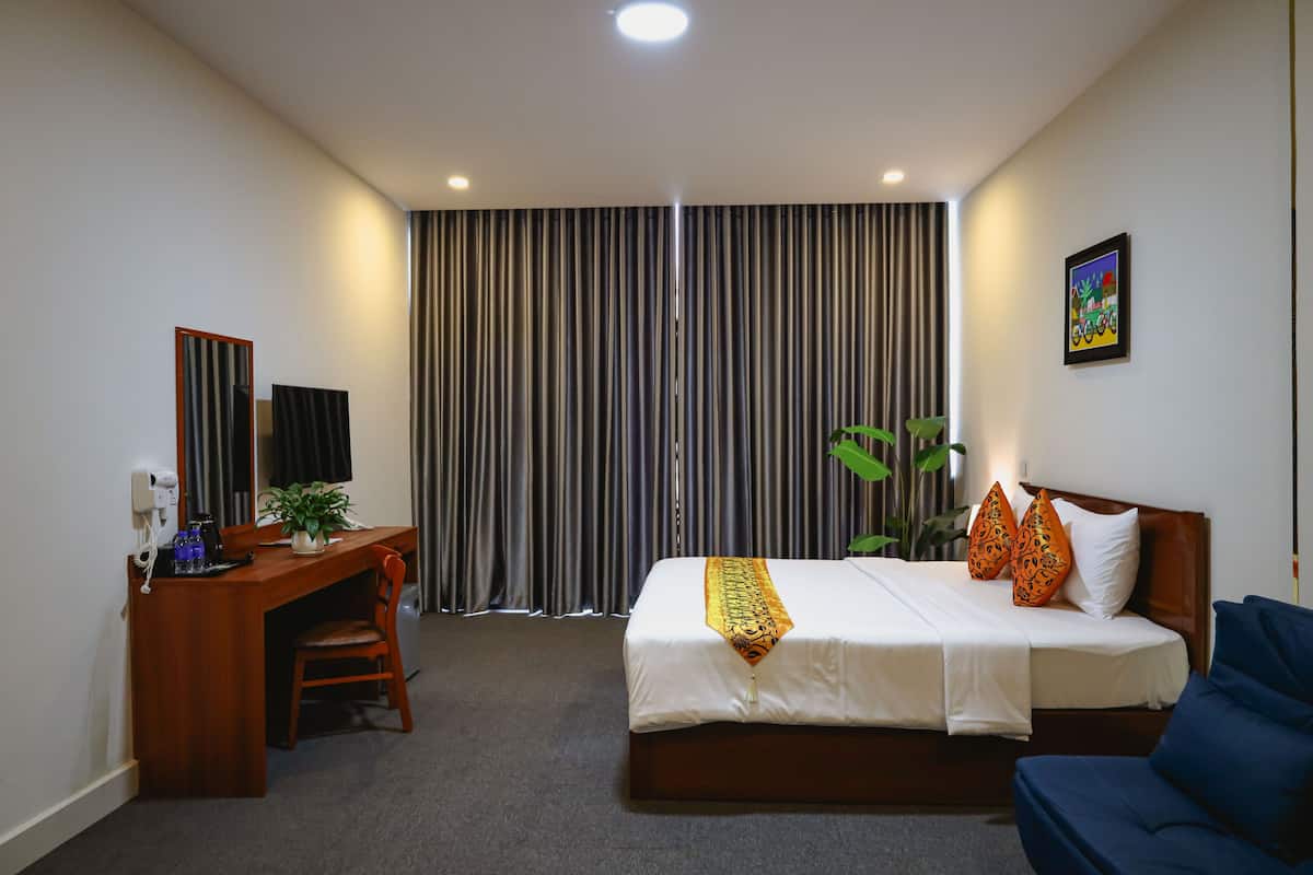 Kamar Double Eksekutif, 1 Tempat Tidur King, pemandangan kota | Seprai katun Mesir, seprai premium, dan selimut bulu angsa