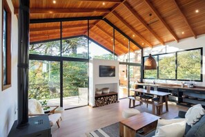 Smart TV, fireplace